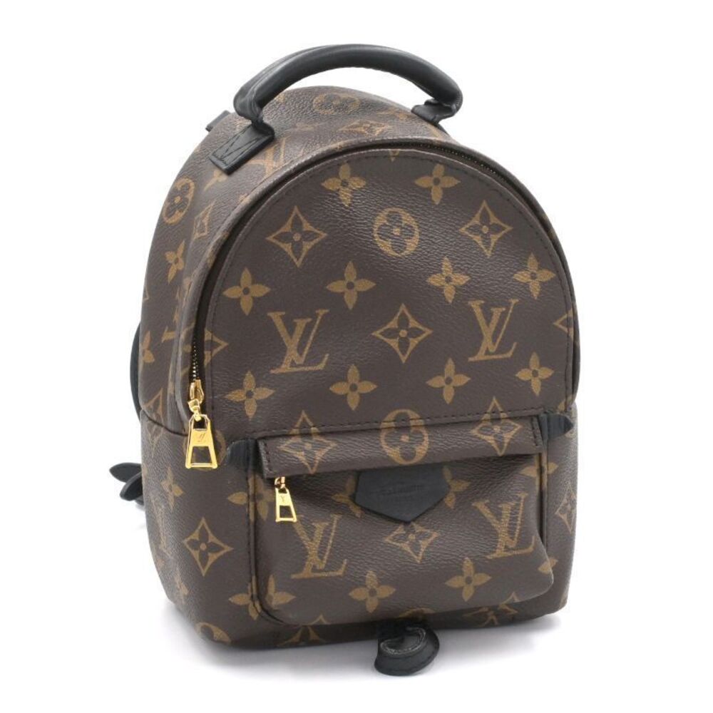 Louis Vuitton Palm Springs Backpack Rucksack Monogram Bag Canvas Leather Brown